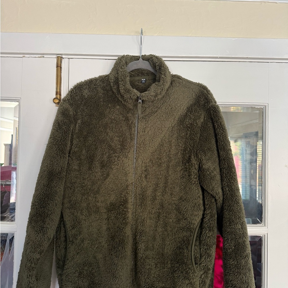 Uniqlo Olive Fleece Jacket